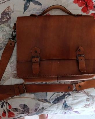 Borsa postina cuoio Made in Italy | Tracolla