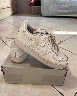 Scarpe Nike AIR FORCE 1 LE (GS) bianche bambino