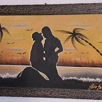 Quadro etnico coppia sabbia