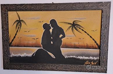 Quadro etnico coppia sabbia