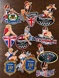 Conf.ne  N.10  stickers vintage style tipo Triumph