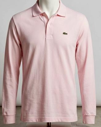 Polo Lacoste Vintage Manica Lunga Rosa - Tg 6/XL