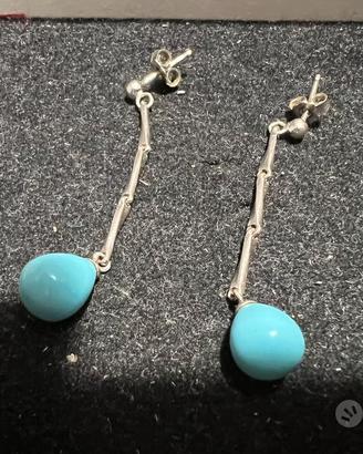 Orecchini argento 925 turchese