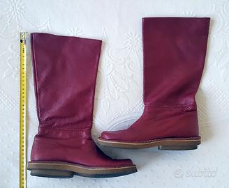 Stivali Fornarina da bambina in pelle, bordeaux 35