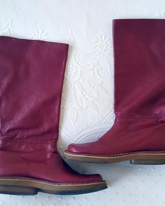 Stivali Fornarina da bambina in pelle, bordeaux 35