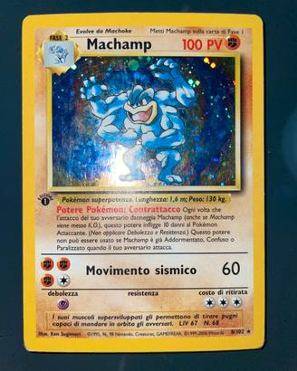 Machamp 8/102 Set Base Holo Prima edizione