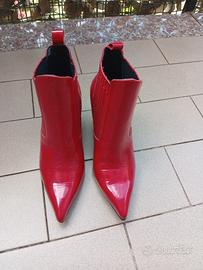 Stivaletti BIKKEMBERGS in vernice rossa - N. 37 - 