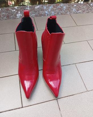 Stivaletti BIKKEMBERGS in vernice rossa - N. 37 - 