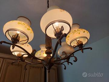 lampadario in ottone