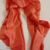 Foulard stupendo corallo 160 x 37 cm. elegante