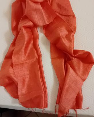 Foulard stupendo corallo 160 x 37 cm. elegante