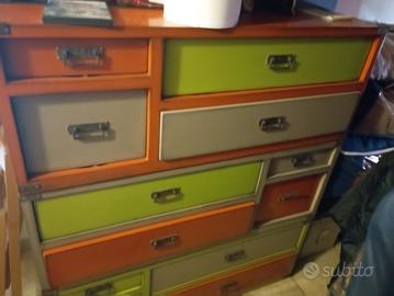 cassettiere colorate