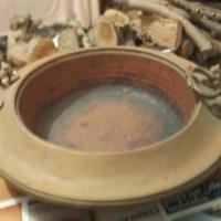 Braciere scaldino in rame martellata