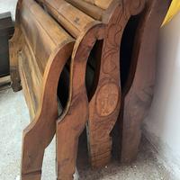 2 Letti alla francese  a barca , antichi