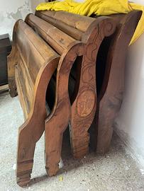 2 Letti alla francese  a barca , antichi