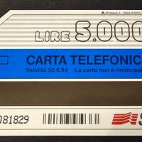 Carta Telefonica lire 5000 1994 Carta Infinita