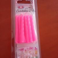 candeline colorate nuove rosa