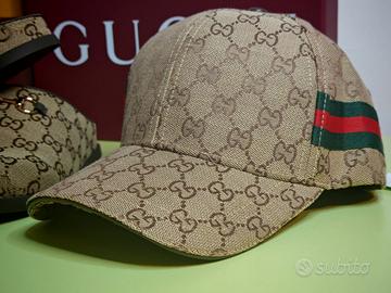 Capellino da baseball in tela originale Gucci 