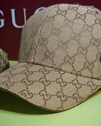Capellino da baseball in tela originale Gucci 