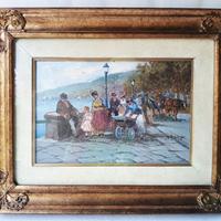quadro su tavola Napoli - Guglielmo De Giorgio