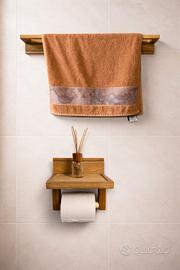 porta asciugamani e porta carta igienica 