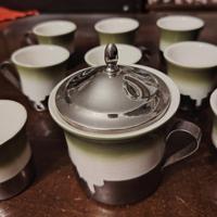 Set 8 tazzine da caffè più zuccheriera con coperch