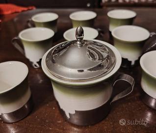 Set 8 tazzine da caffè più zuccheriera con coperch