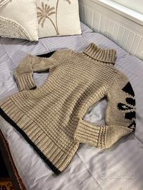 Maglione dolcevita misto lana e alpaca