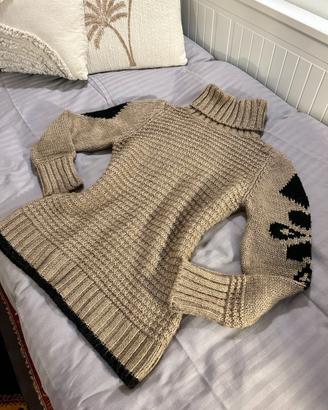 Maglione dolcevita misto lana e alpaca