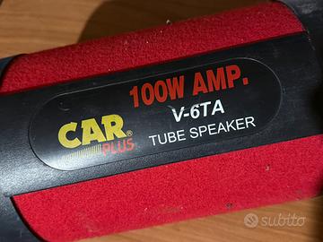 SUB WOOFER AMPLIFICATO 100W CAR plus V-6ta