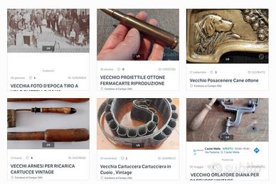 VECCHI ARNESI CARTUCCE PROIETTILE CACCIA VINTAGE 