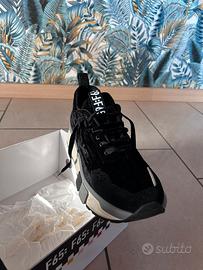Sneakers donna F65 nere con suola platform