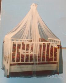 Velo zanzariera per lettino con raso