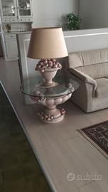 Tavolo da fumo + lume. Porcellana biscuit. 