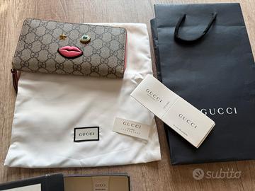 Portafoglio originale Gucci supreme