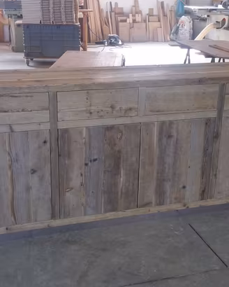credenza in legno vecchio 4 ante 4 cassetti