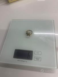 anello anni 60 oro 750 18 carati 5 gr e diamanti