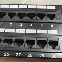 Patch panel U/UTP Cat5e 48 porte RJ45 rack 19" 2U