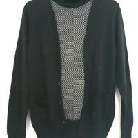 Maglia/cardigan collo alto 50% lana merino tg. M
