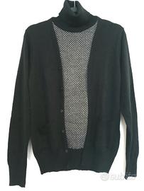 Maglia/cardigan collo alto 50% lana merino tg. M