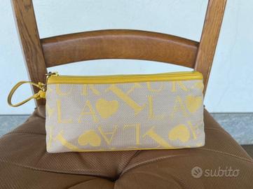 Pochette tela gialla Furla