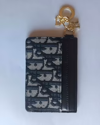 Portacarte Dior monogram e pelle nera 