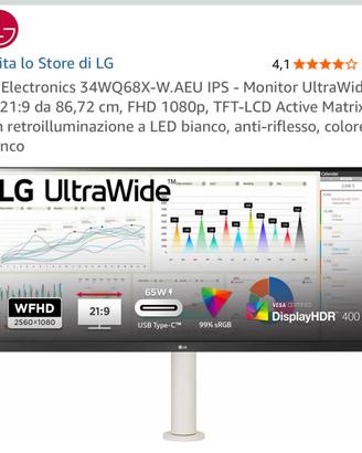 Monitor LG 34WQ68X-W.AEU IPS UltraWide