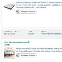 Materasso con struttura