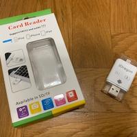 Lettore card reader SD/TF connettori USB/Lightning