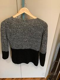 Maglione nero e grigio