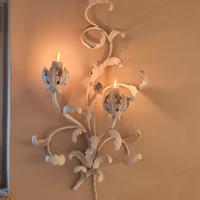 coppia di applique stile shabby