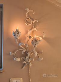 coppia di applique stile shabby