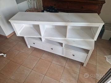 Mobile TV IKEA HEMNES bianco pino massiccio