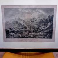 Stampa anni '30 veduta di Cosenza